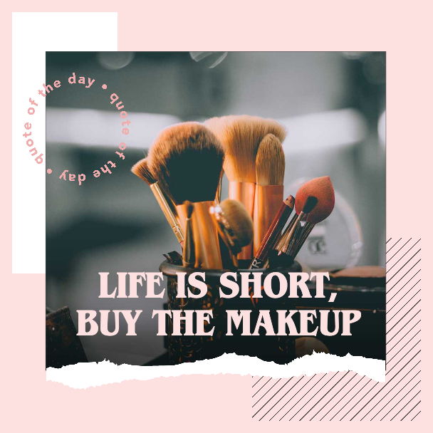 Template Chic Pink Beauty Products Ad Template