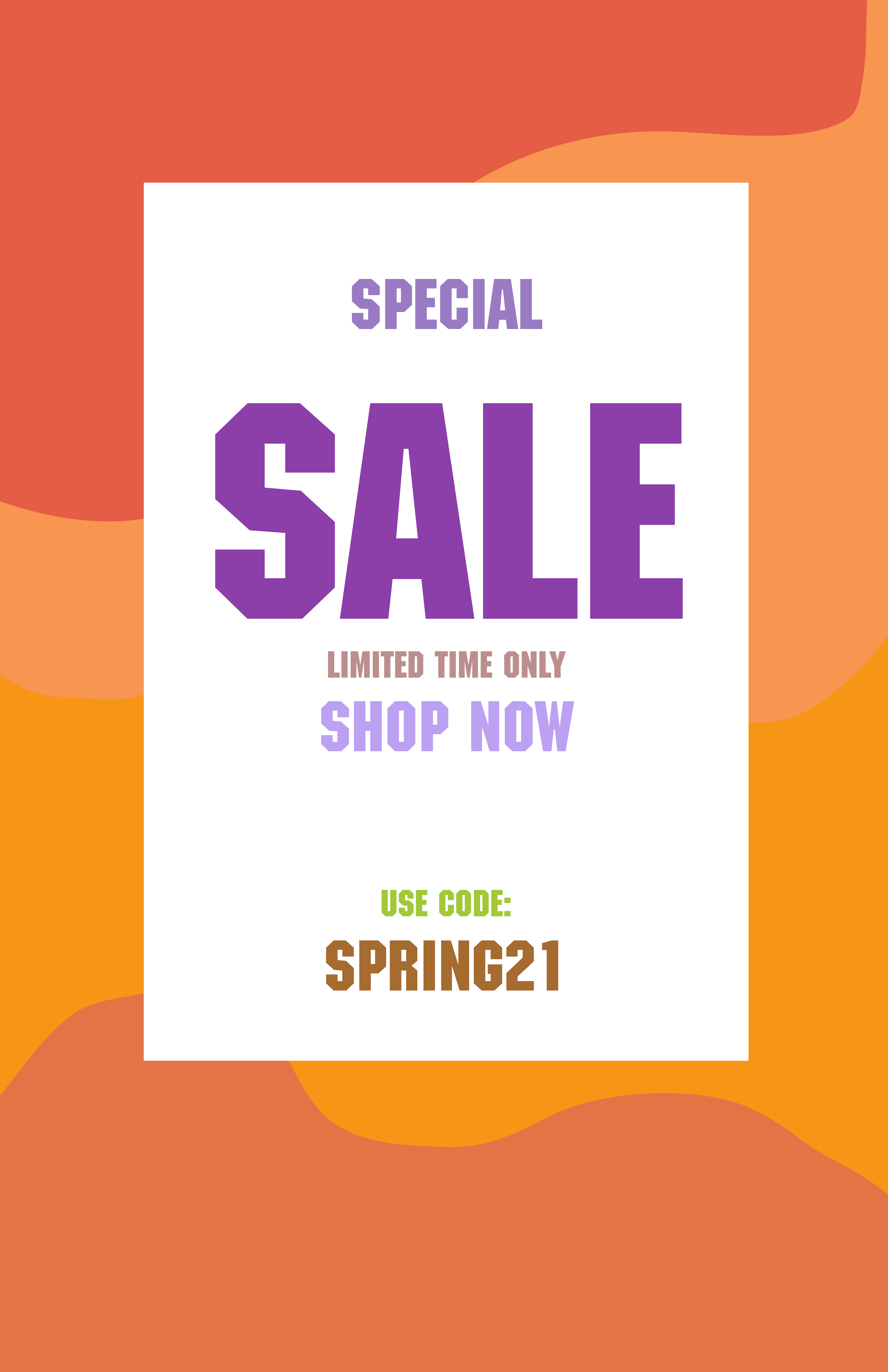 Vibrant Orange Sale Alert Ad Poster