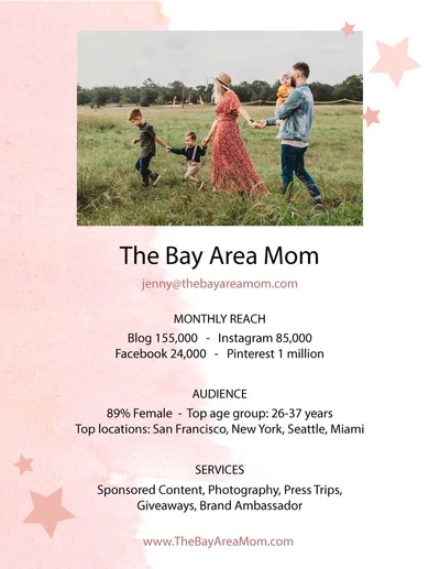 Template Chic Peach Influencer Media Kit Poster