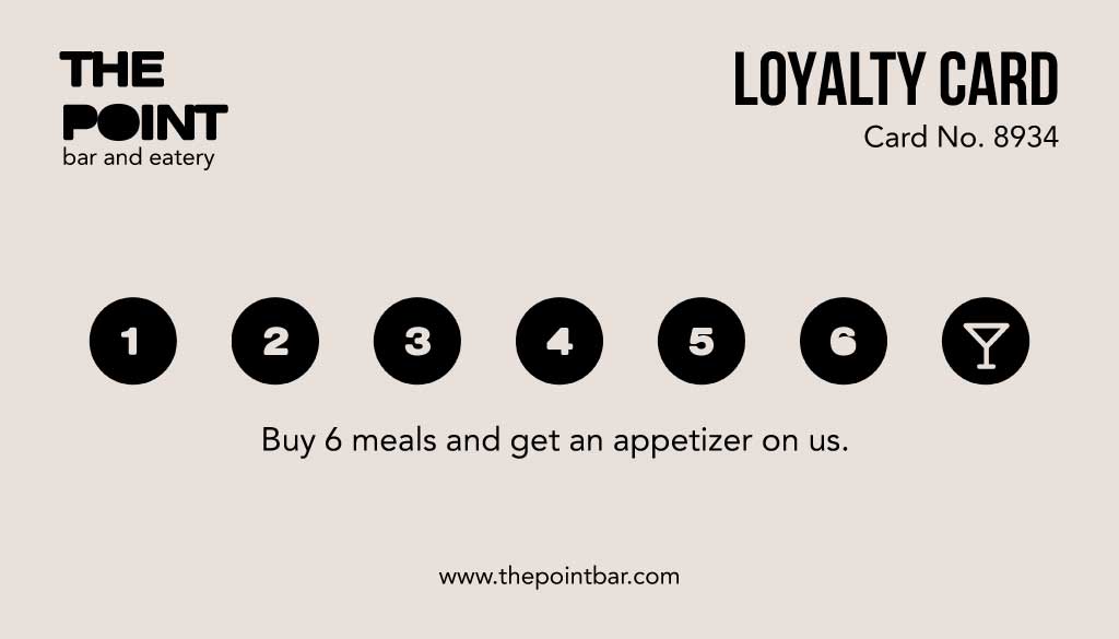 Chic Black and Beige Loyalty Card Design