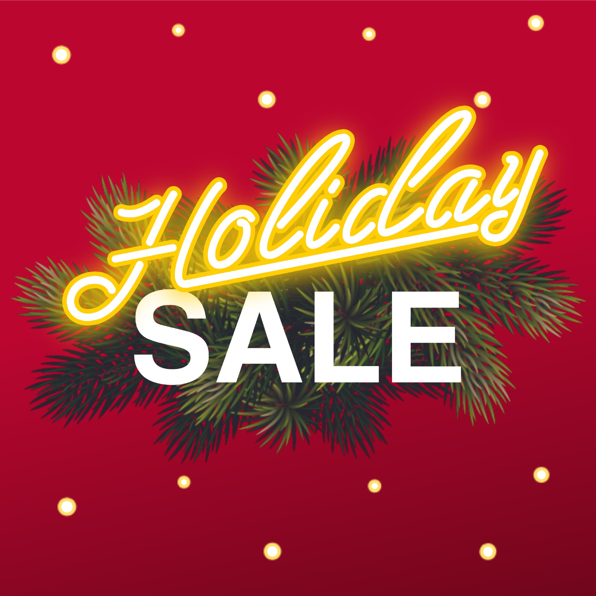 Red and Gold Holiday Sale Poster Design