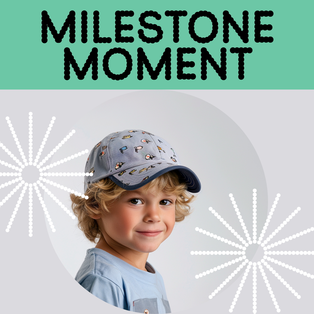 Celebrate Childhood Milestones Instagram Post, Teal Highlight