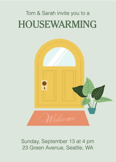 Template Charming Housewarming Invitation Post Template