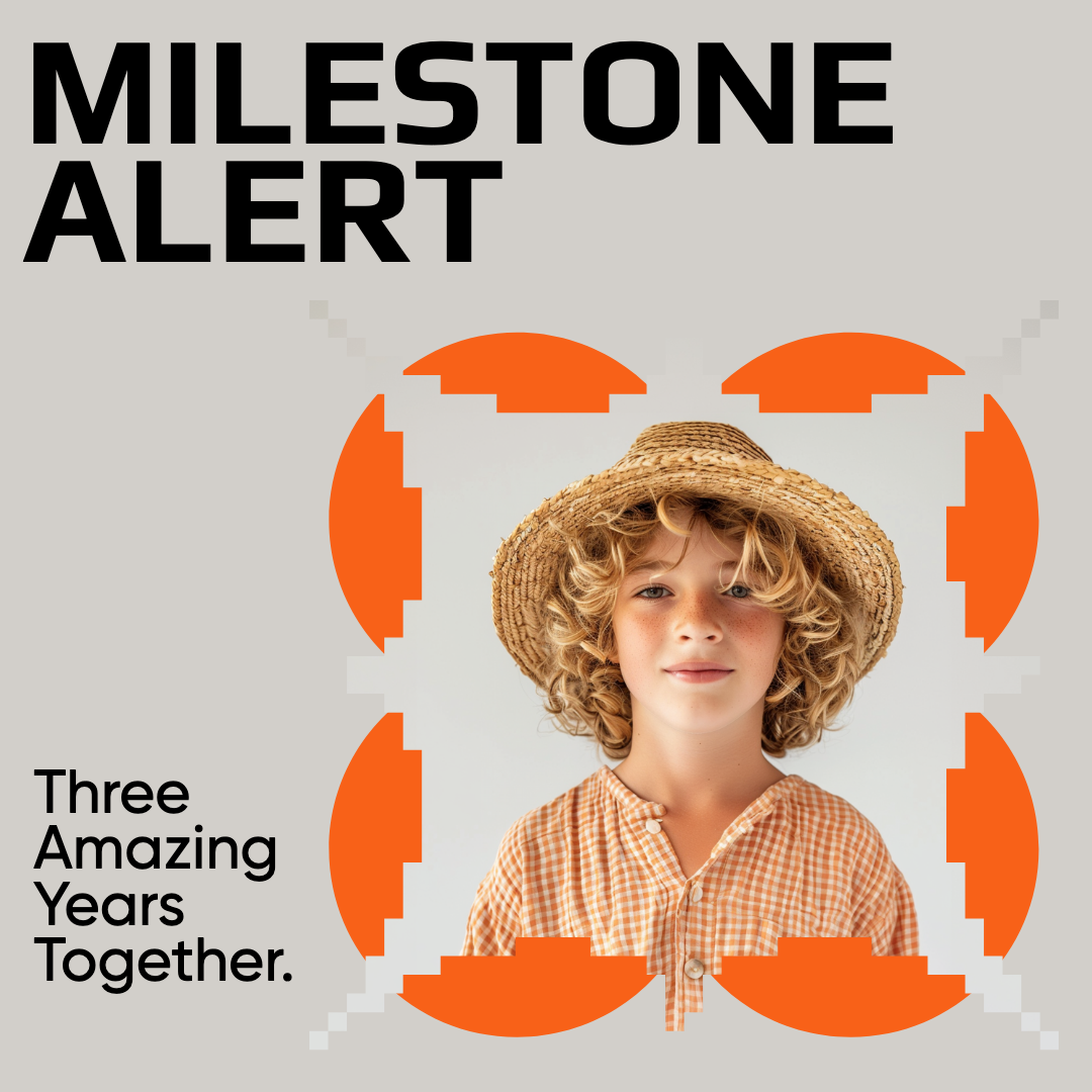 Orange Milestone Celebration Instagram Post