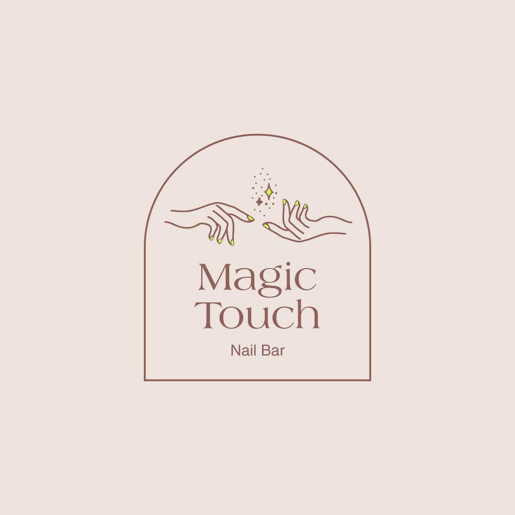 Template Elegant Blush Nail Bar Poster Design