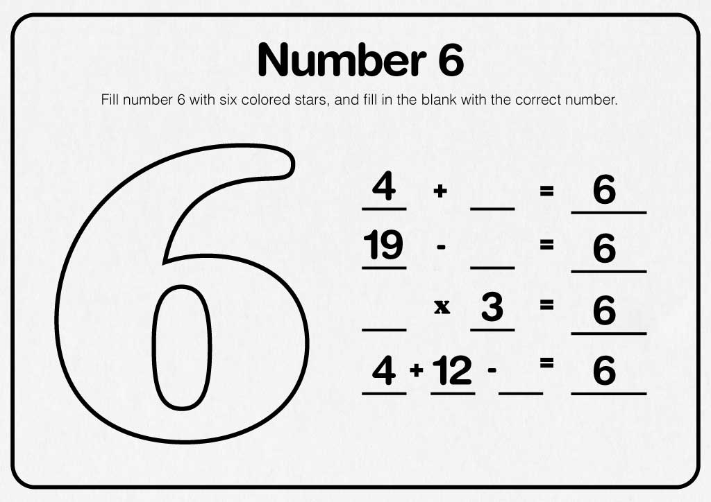 Educational Math Worksheet Design in Monochrome