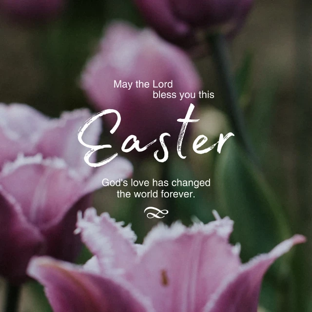 Template Elegant Purple Easter Celebration Social Post
