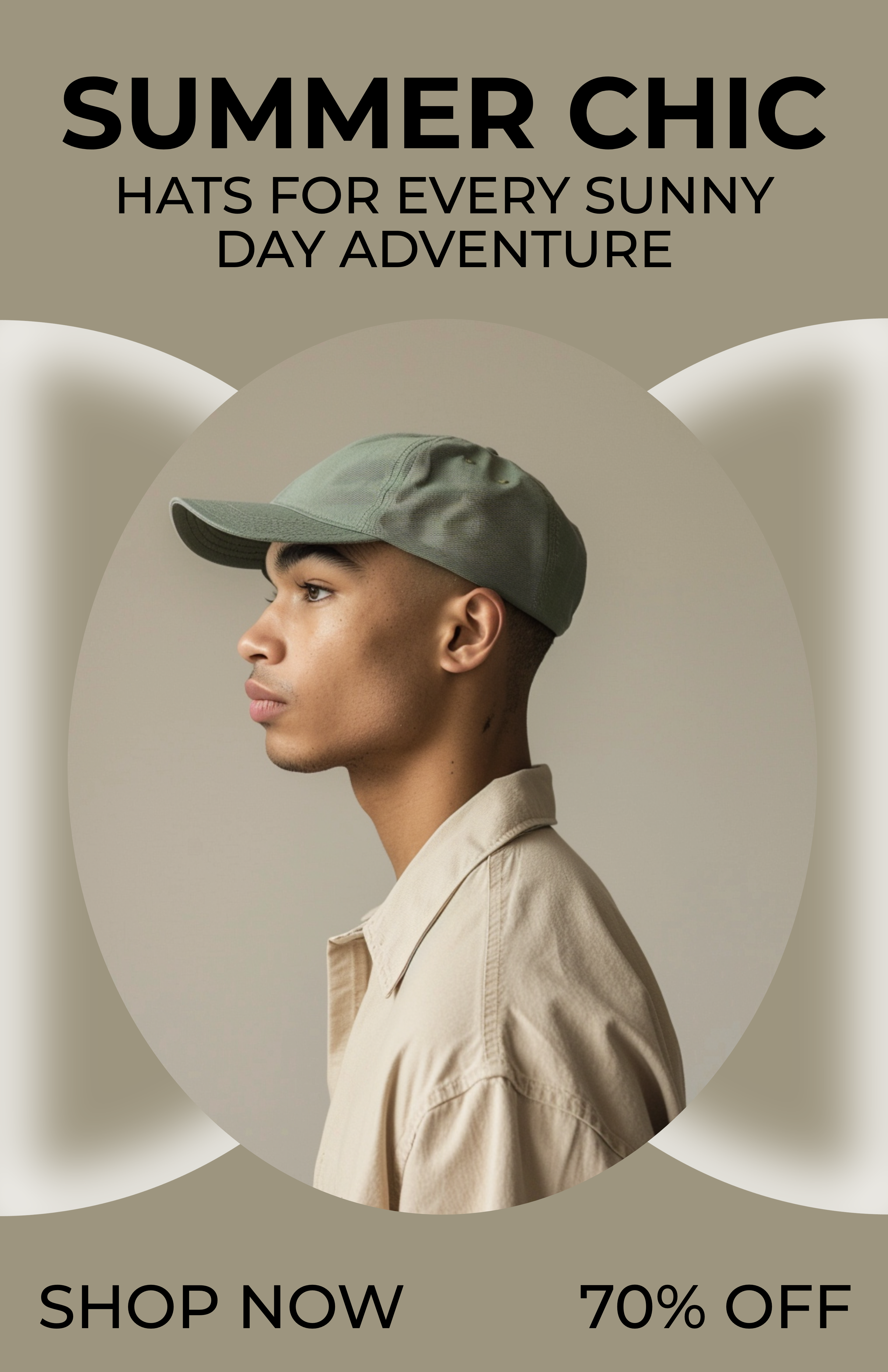 Template Chic Beige Poster For Sunny Adventures