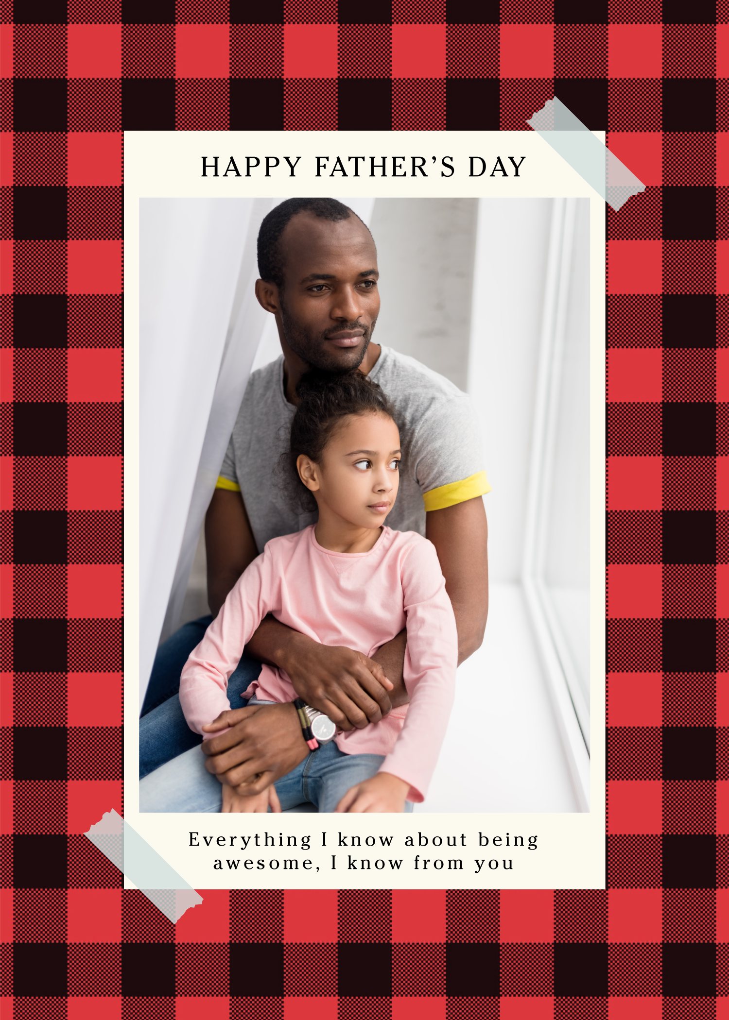 Red and Black Father's Day Poster Design