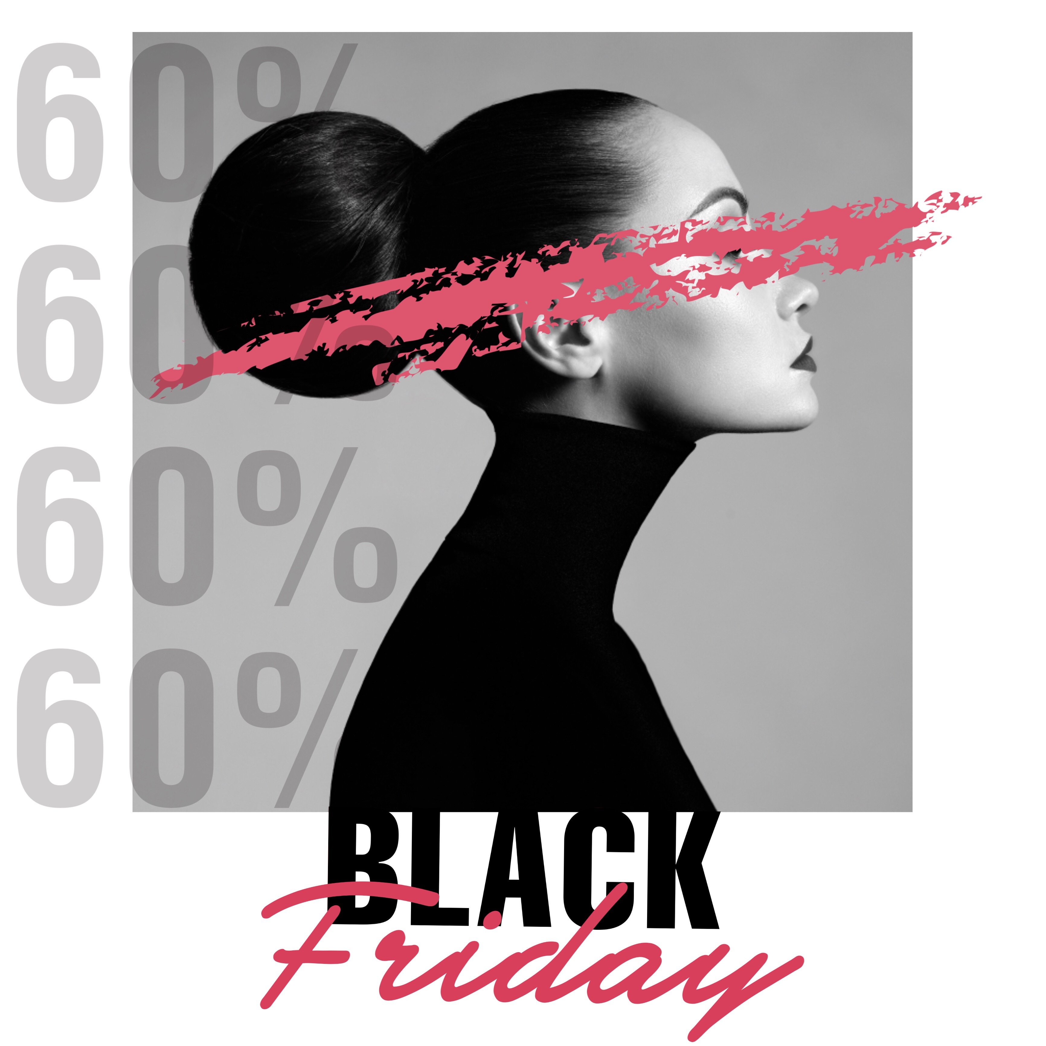 Black Friday Bold Sale Poster in Black and Pink