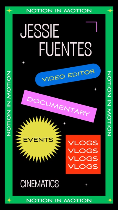 Template Black Green Video Editor Poster Design