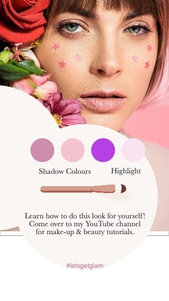 Template Chic Pink Beauty Tutorial YouTube Post