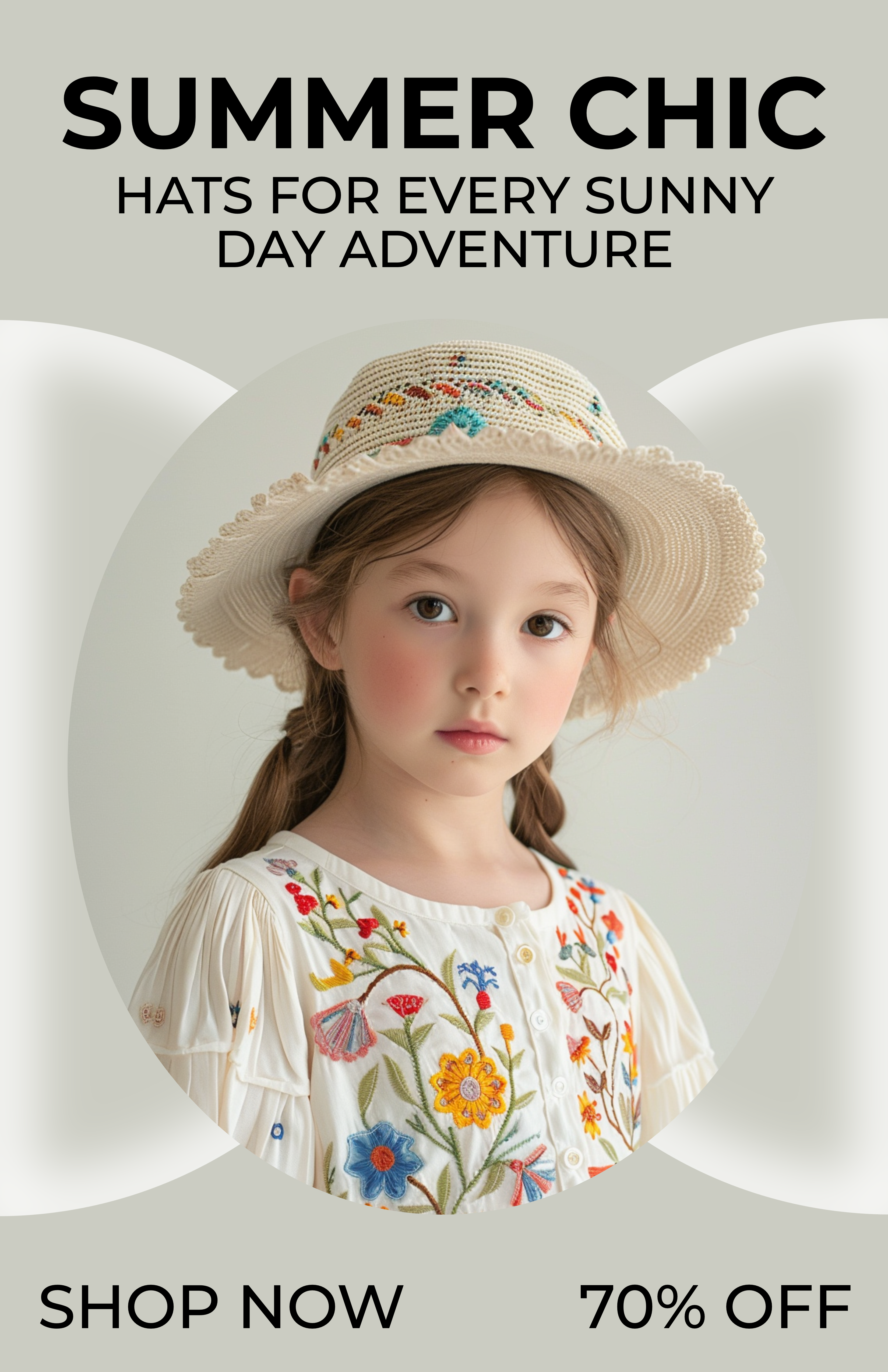 Template Chic Summer Poster in Soft Beige