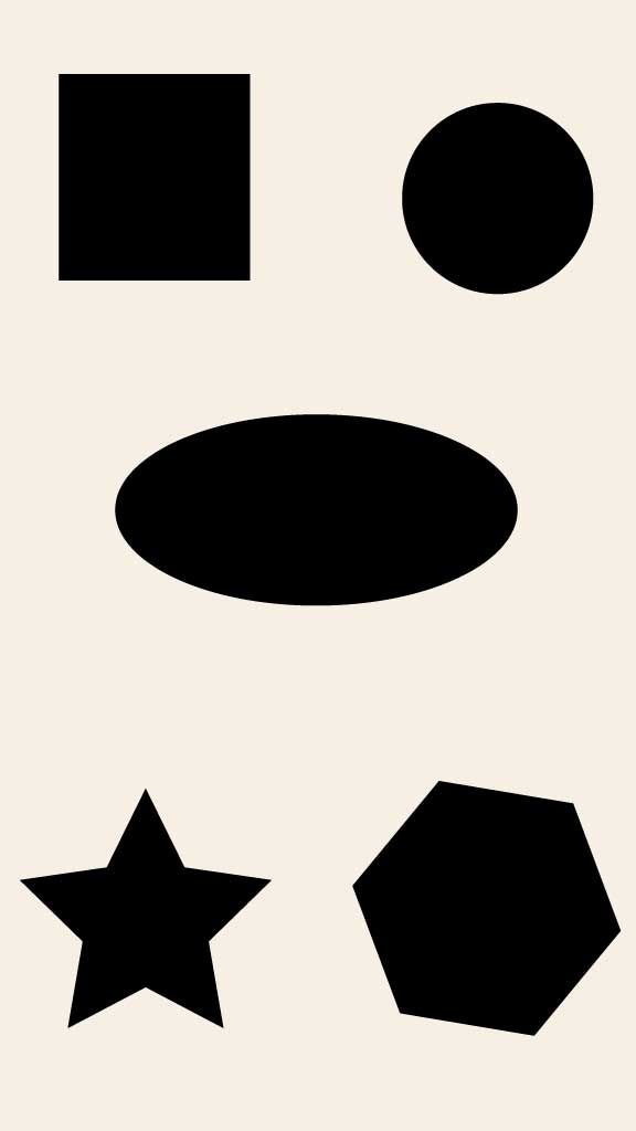 Minimalist Black Shapes Poster Design