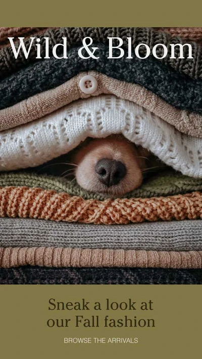 Template Chic Autumn Fashion Ad with Earth Tones