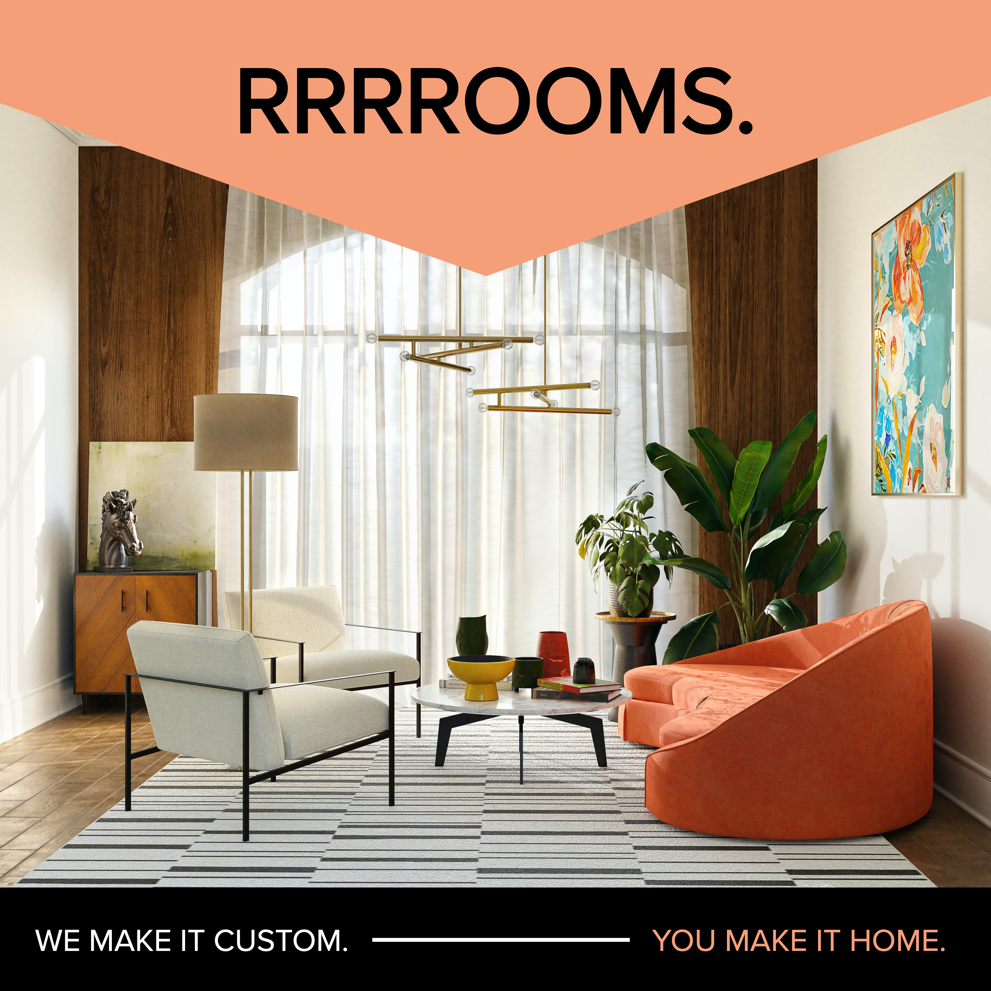 Chic Home Decor Advertisement with Earthy Tones