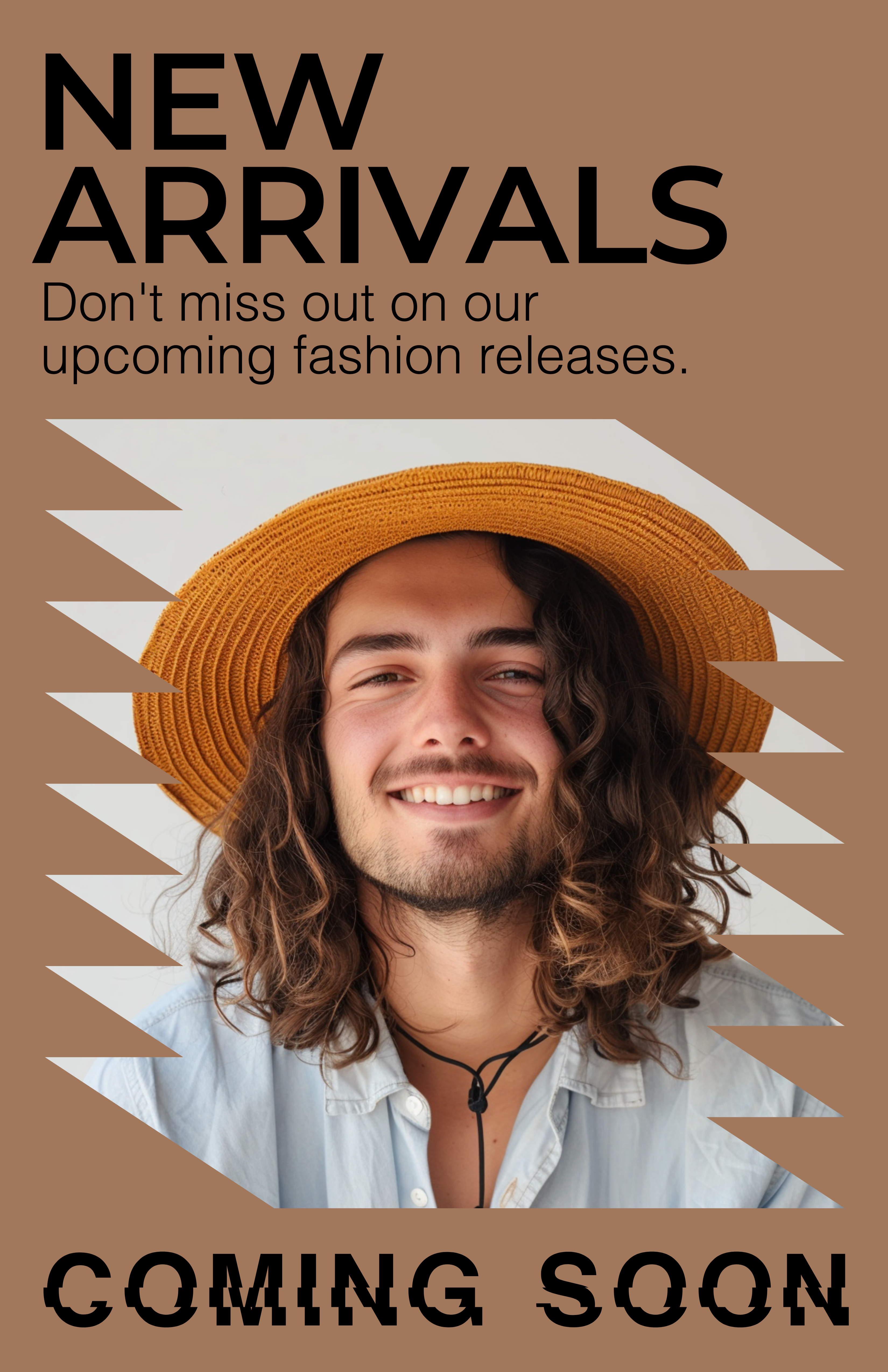 Template Stylish New Arrivals Poster In Brown