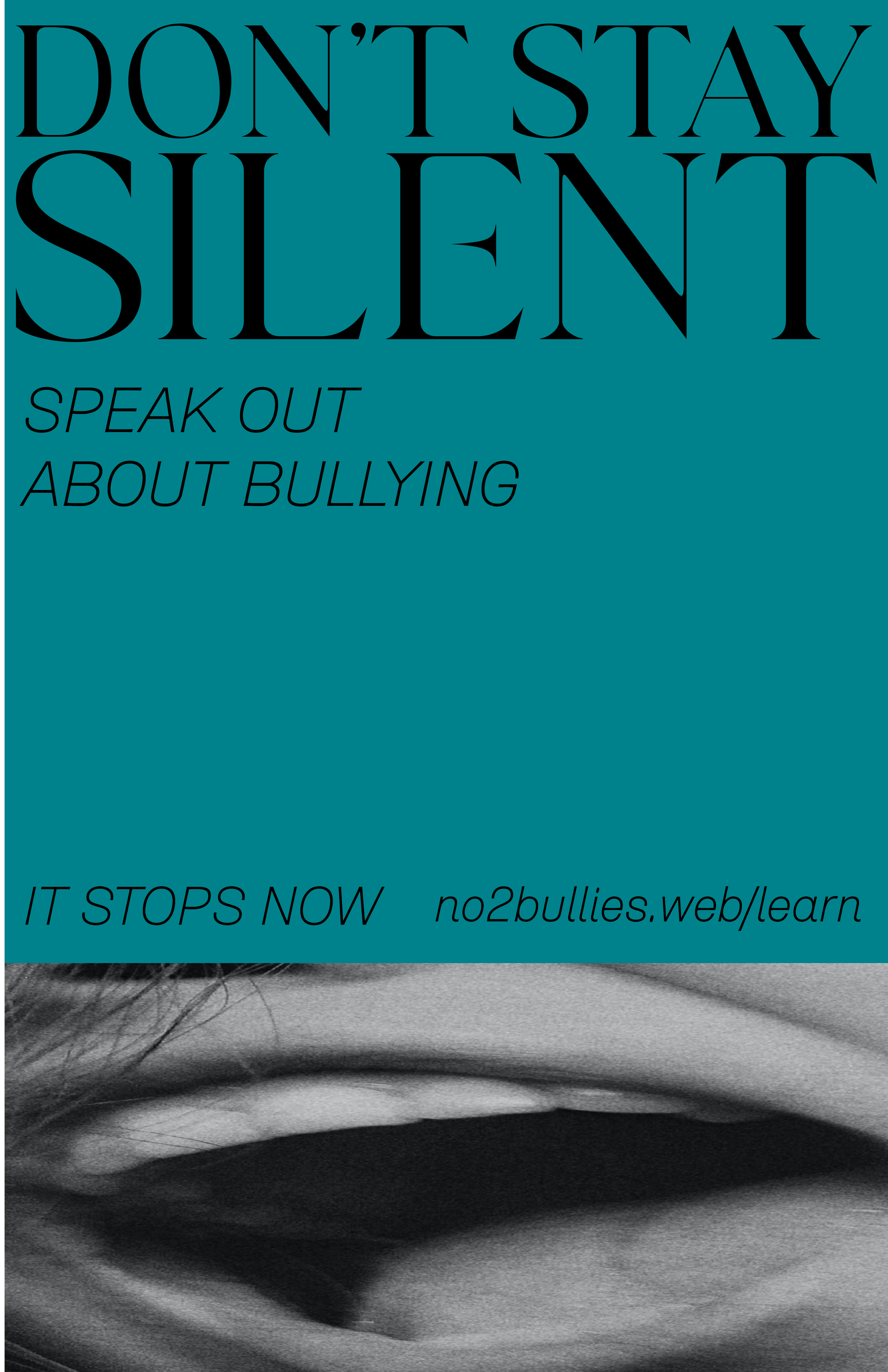 Bold Teal Anti-Bullying Awareness Poster