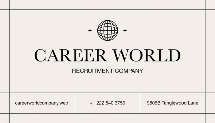 Template Sleek Black and White Business Card Template