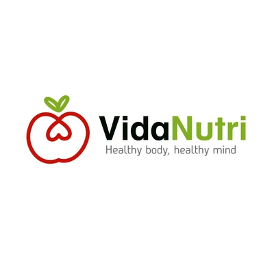 Template Vibrant Red and Green Logo Post for Nutrition Brands