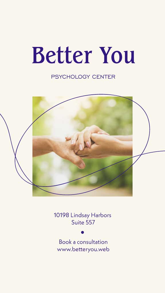 Calming Beige Psychology Center Poster Design