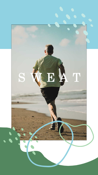 Energizing Fitness Journey Poster Template Teal Accent