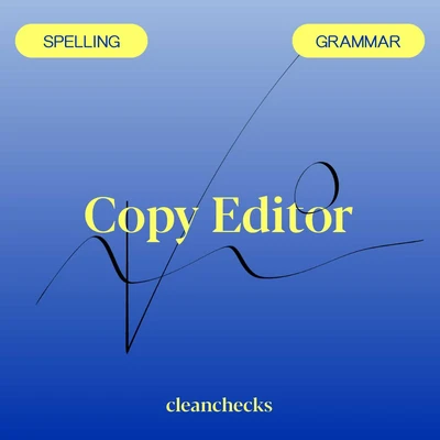 Template Elegant Navy Blue Copy Editor Ad Design