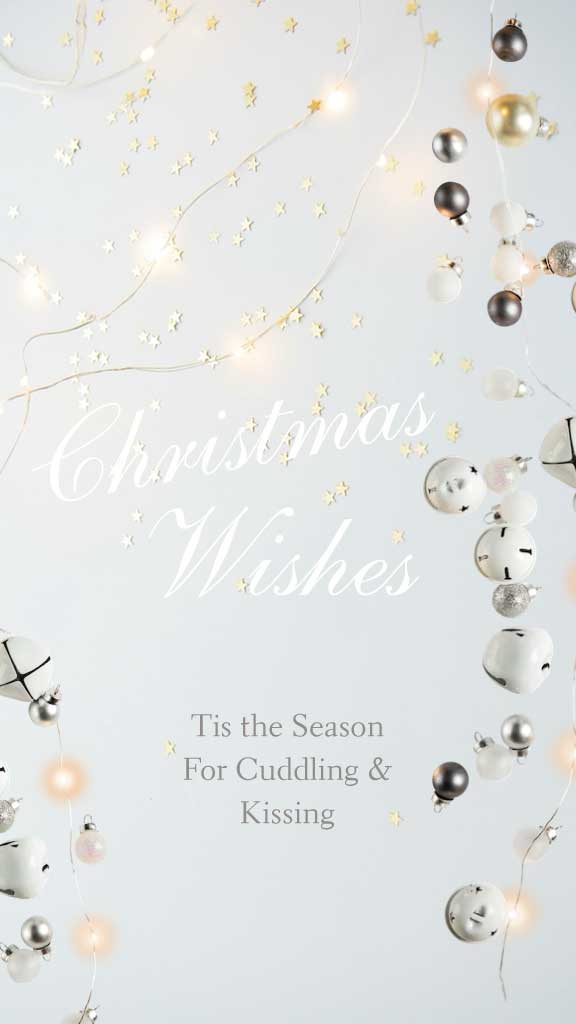 Elegant White Christmas Wishes Poster Design