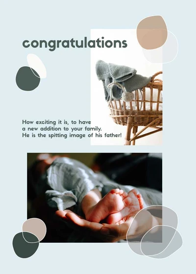 Template Soft Hues Newborn Celebration Announcement Post