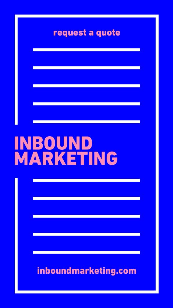 Blue Inbound Marketing Quote Request Ad