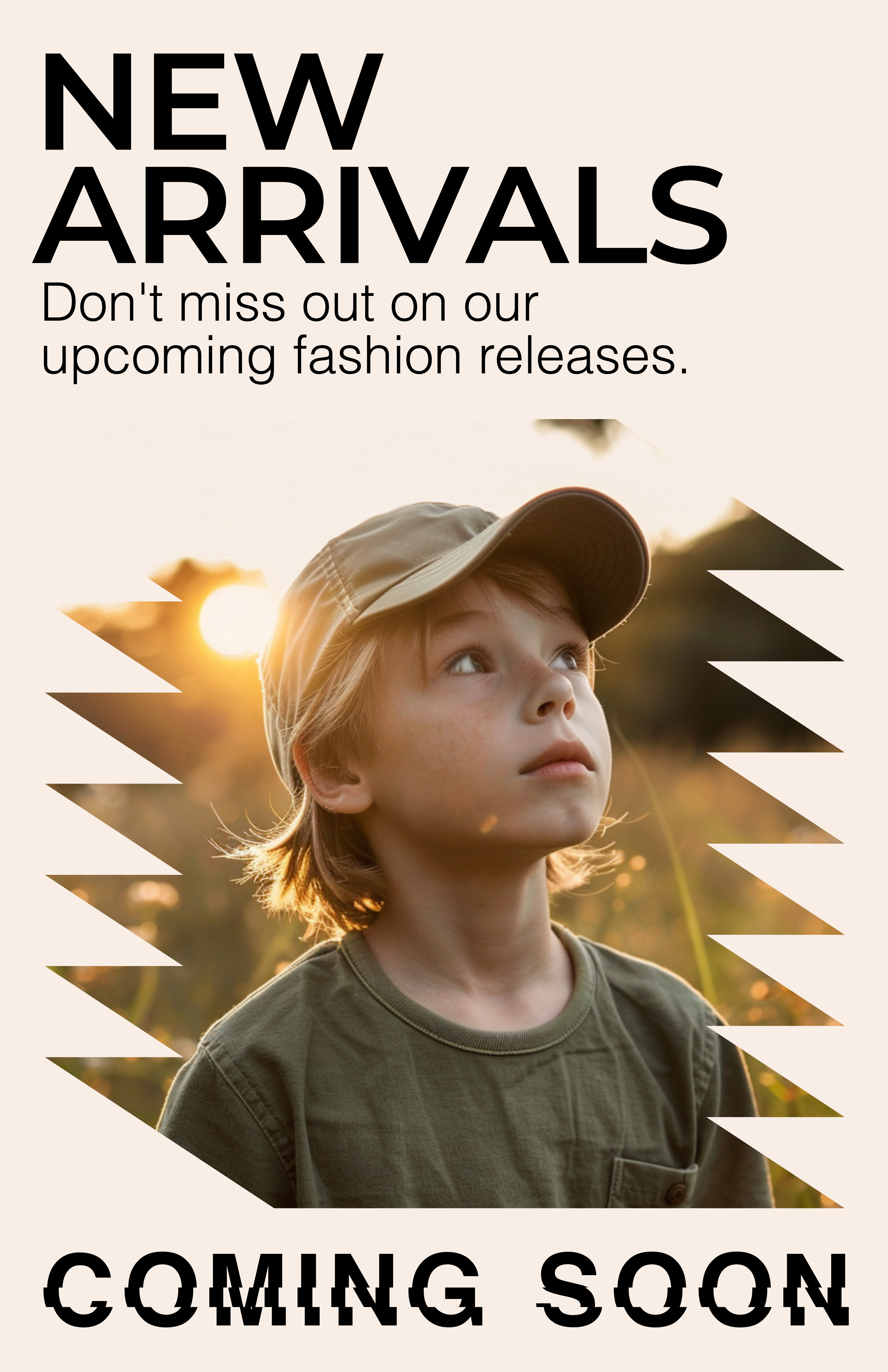 Template New Arrivals Fashion Poster in Beige