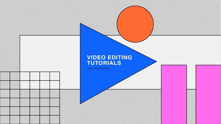 Template Blue and Orange Video Editing Tutorials Poster