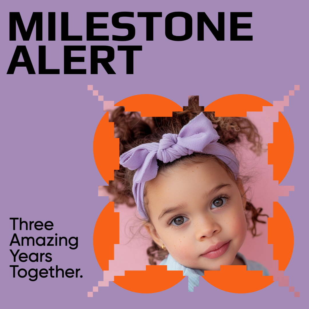 Purple Orange Celebration Milestone Instagram Post