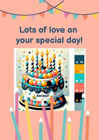 Cheerful Blue and Yellow Birthday Post Template