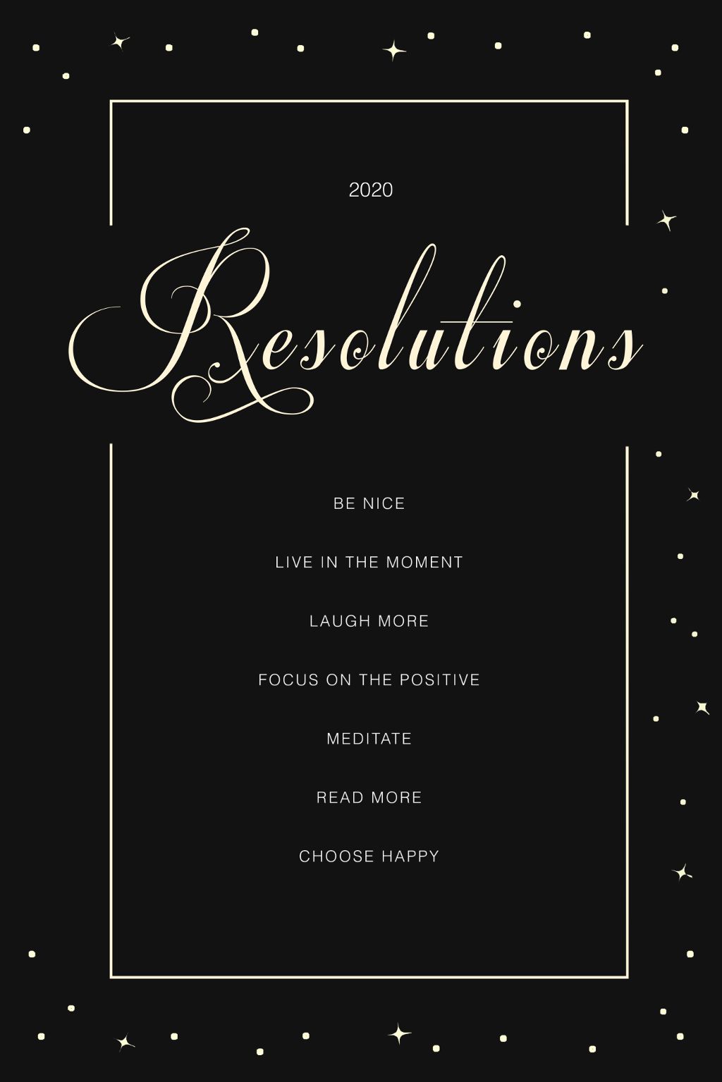 Elegant Black Golden New Year Poster