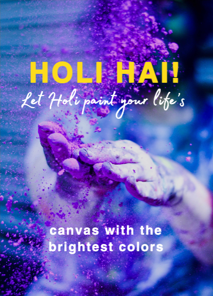 Colorful Holi Celebration Event Poster Design