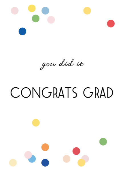 Template Cheerful Graduation Celebration Poster Design