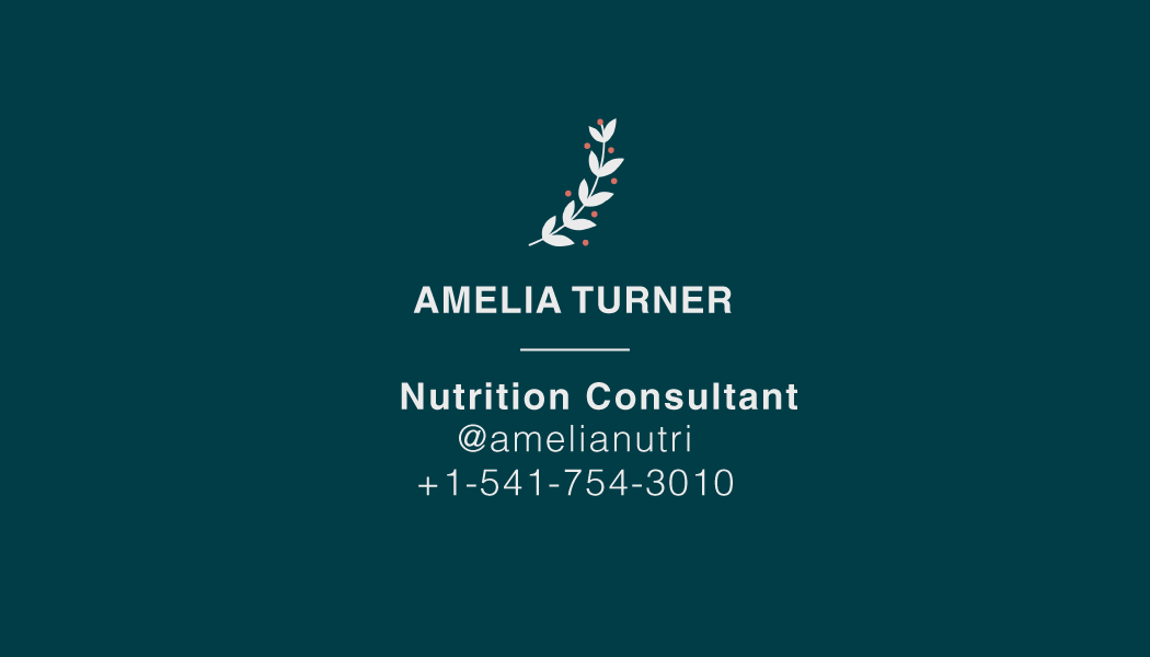 Template Elegant Teal Business Card Design Template