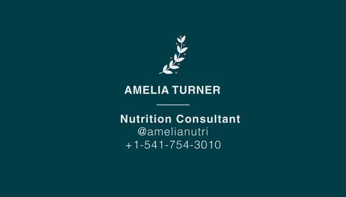 Template Elegant Teal Business Card Design Template