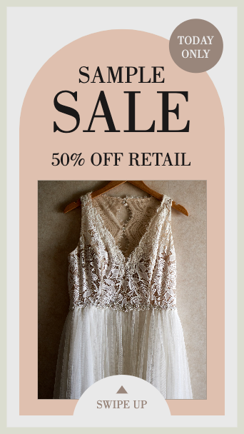 Elegant Dress Sale Ad Pale Rose Design