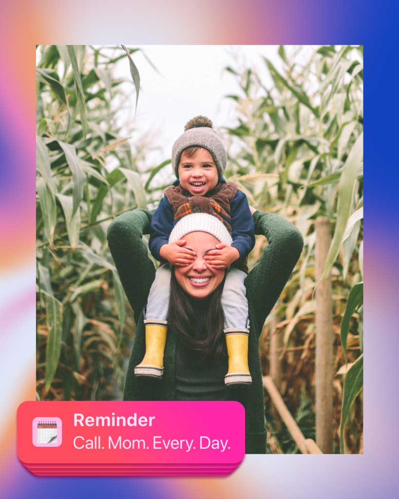 Cheerful Family Reminder Social Media Post Pink