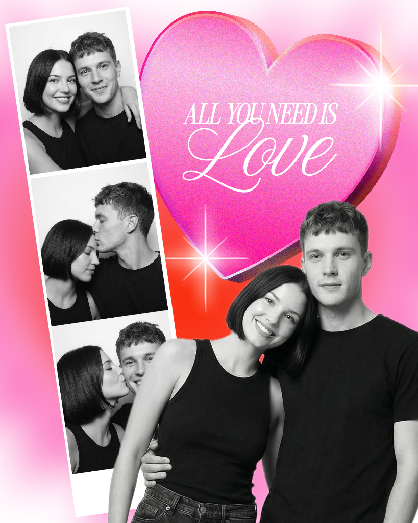 Template Love Shines Bright with Pink Instagram Post