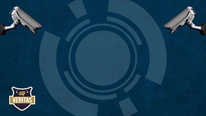 Template Blue Security Services Ad with Modern Design