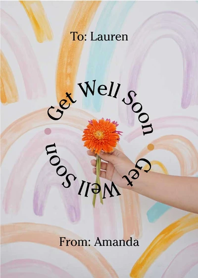 Template Cheerful Get Well Soon Greeting Post