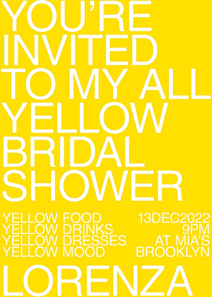 Sunny Yellow Bridal Shower Invitation Post