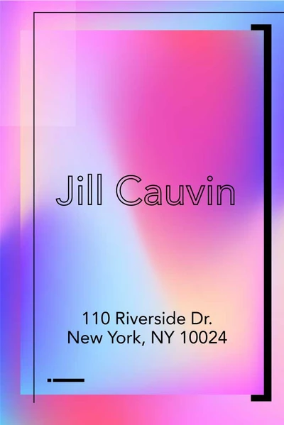 Template Elegant Pink and Blue Business Card Template