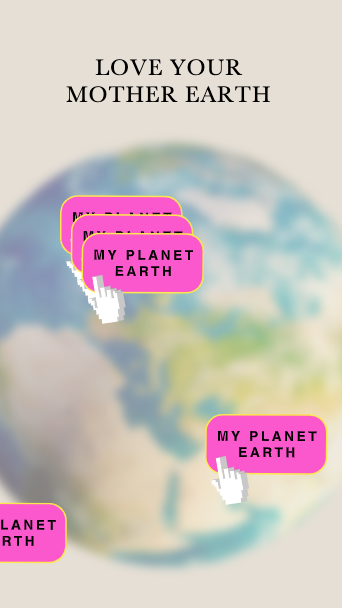 Celebrate Earth Day Blue Pink Poster