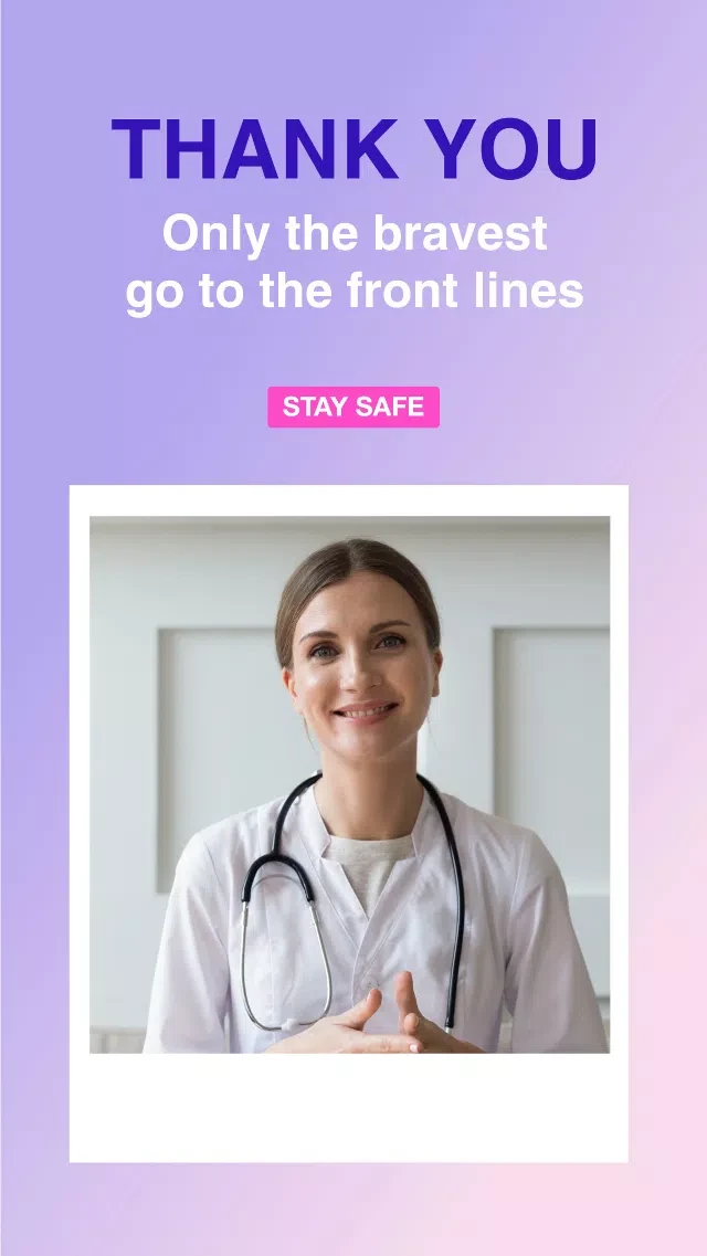 Template Lavender Gratitude Healthcare Hero Appreciation Post