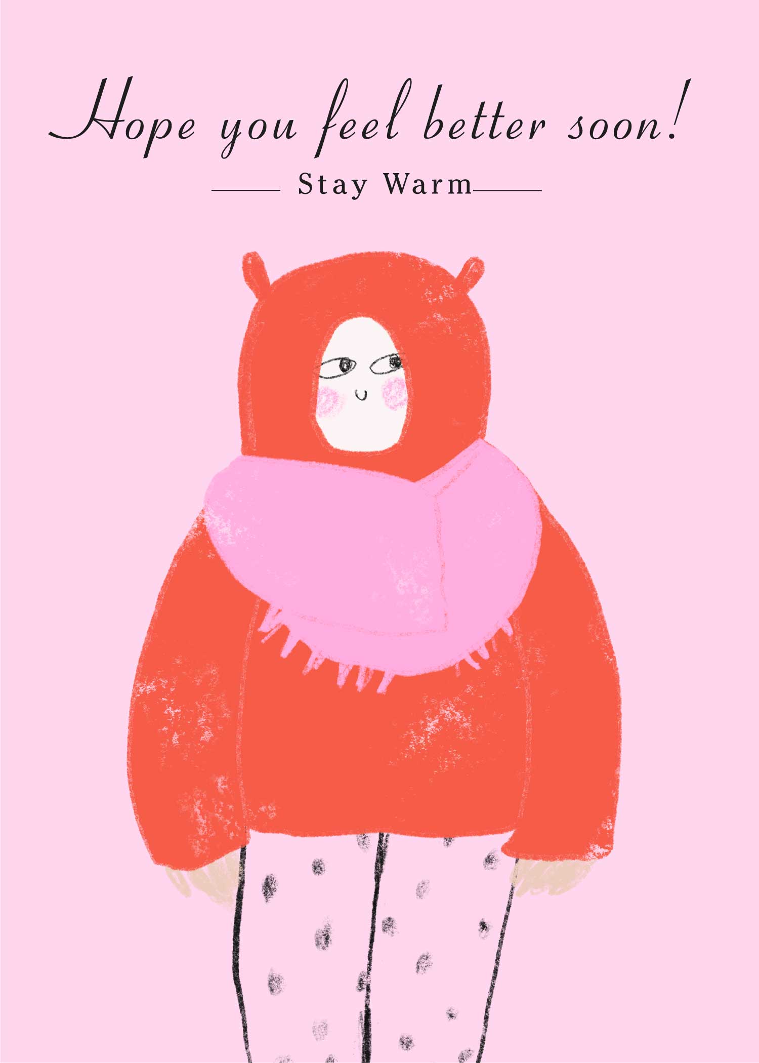 Cozy Coral Get Well Soon Poster