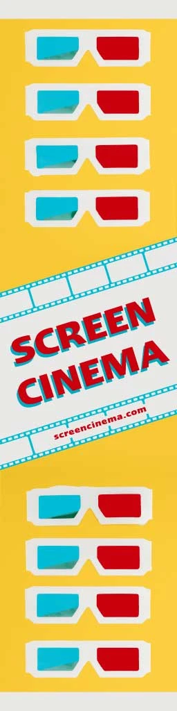 Template Yellow Red Movie Night Poster Template